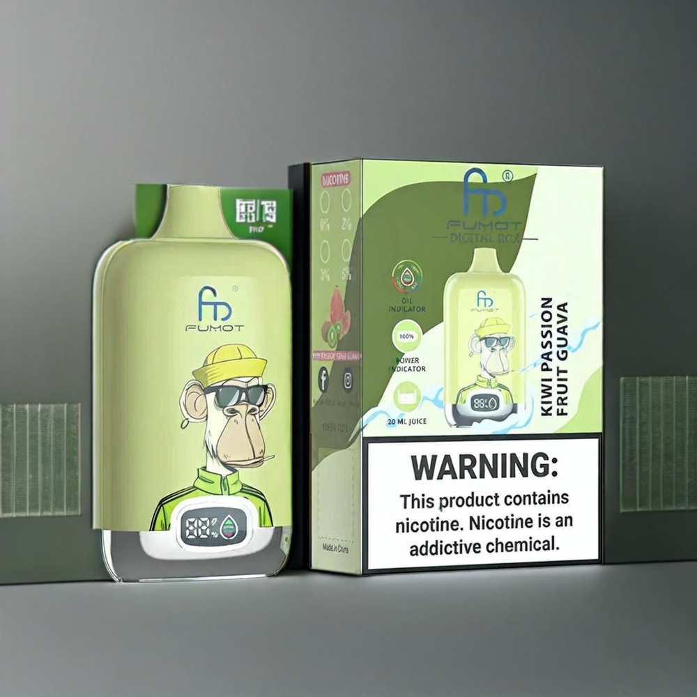 Fumot Tornado New Zealand Wholesale Kiwi Passionfruit Guava Digital Box 12000 Puffs
