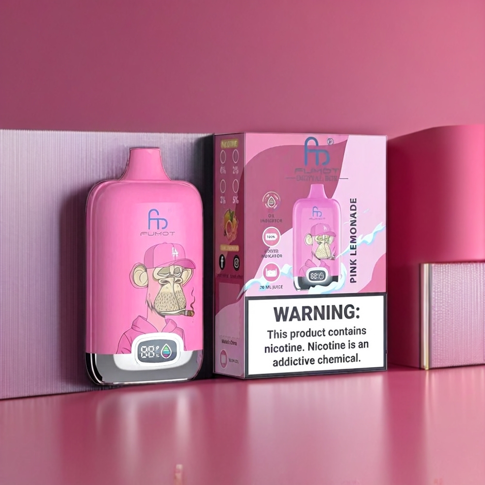 Fumot Tornado New Zealand Wholesale Pink Lemonade 12000 Puffs Digital Box