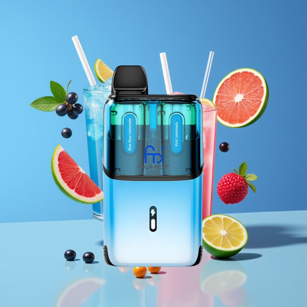 Fumot Ultra T32000 Disposable Vape 32000 Puffs 800mAh 24ml Blue Razz Lemonade & Pink Lemonade New Zealand Wholesale