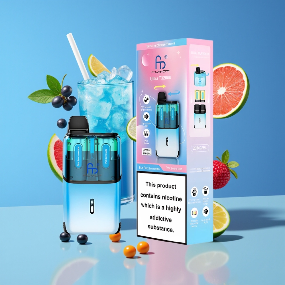 Fumot Ultra T32000 Disposable Vape 32000 Puffs 800mAh 24ml Blue Razz Lemonade & Pink Lemonade New Zealand Wholesale