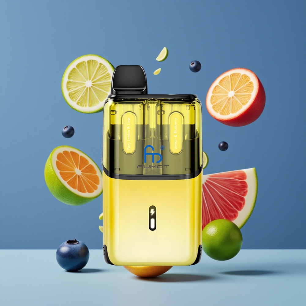 Fumot Ultra T32000 New Zealand Wholesale 24ml 800mAh Type-C Fast Charging Mesh Coil Fizzy Lemon Lime Blueberry Disposable Vape