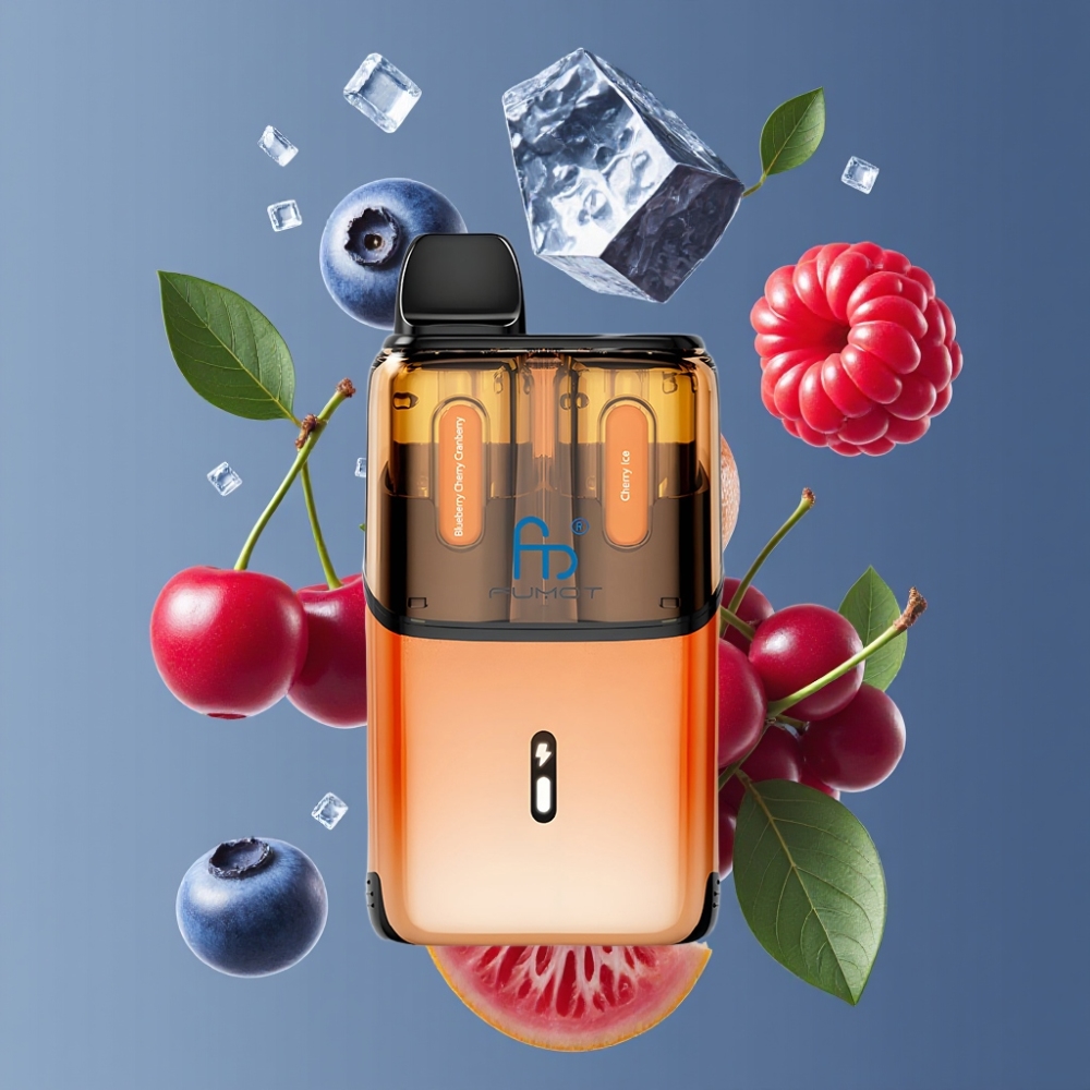 Fumot Ultra T32000 New Zealand Wholesale 32000 Puffs 24ml Blueberry Cherry Cranberry & Cherry Ice Disposable Vape