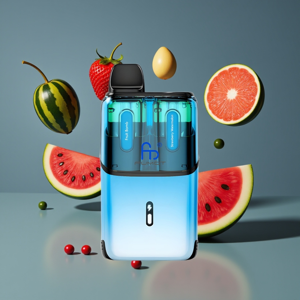 Fumot Ultra T32000 New Zealand Wholesale 32000 Puffs 24ml Mesh Coil Disposable Vape Fruit Bomb & Strawberry Watermelon