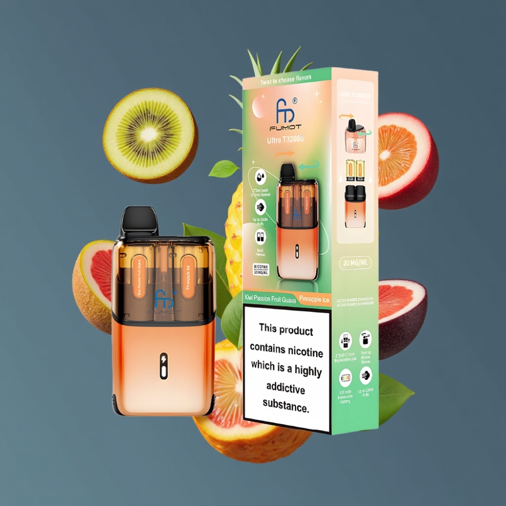 Fumot Ultra T32000 New Zealand Wholesale 32000 Puffs 800mAh 24ml Kiwi Passion Fruit Guava Pineapple Ice Disposable Vape