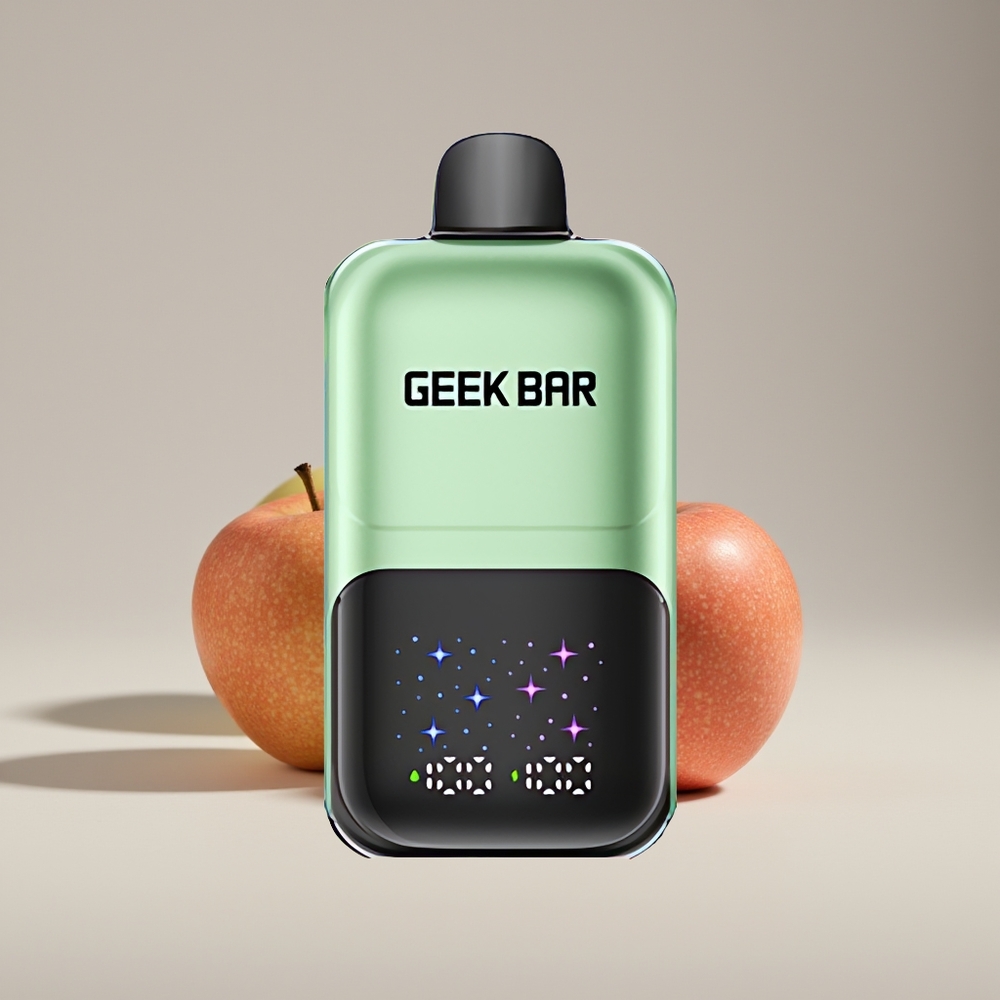 GEEKBAR 2GO New Zealand Wholesale 20ml 50000 Puffs Dual Tanks Double Apple A&B Disposable Vape Pen with Interactive Screen & Rechargeable Battery