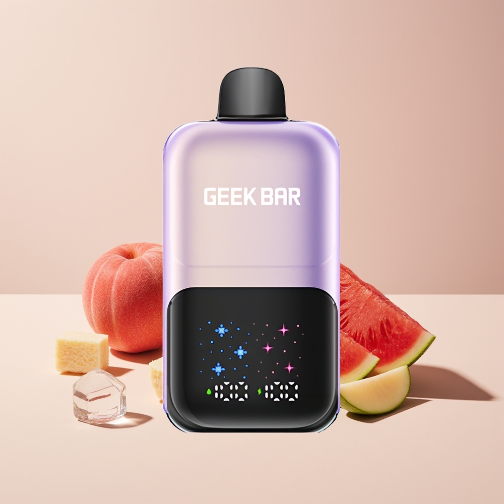 GEEKBAR 2GO New Zealand Wholesale 20ml 50000 Puffs Dual Tanks Rechargeable Peach Mango Watermelon Ice Disposable Vape Pen