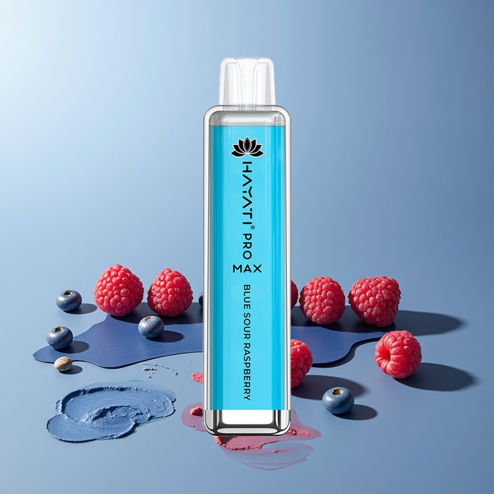Hayati Pro Max 4000 Puffs New Zealand Wholesale Disposable Vape Blue Sour Raspberry 5% Nicotine Rechargeable 1400mAh Dual Mesh Coil