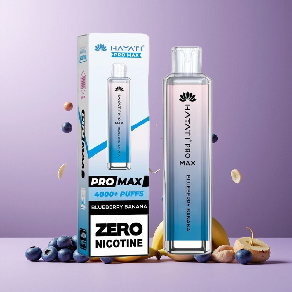 Hayati Pro Max 4000 Puffs New Zealand Wholesale Disposable Vape Blueberry Banana 5% Nicotine Rechargeable 1400mAh TPD-Compliance