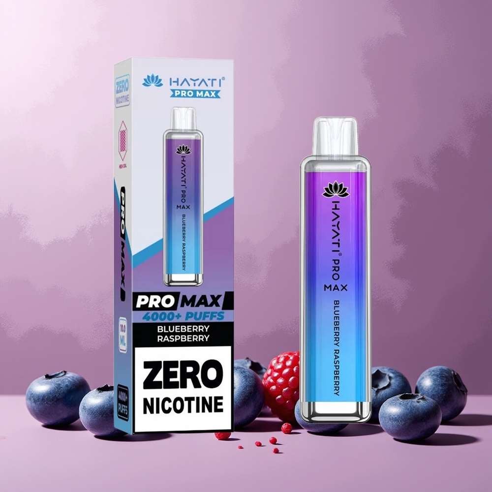 Hayati Pro Max 4000 Puffs New Zealand Wholesale Disposable Vape Blueberry Raspberry 5% Nicotine Rechargeable 1400mAh Dual Mesh Coil