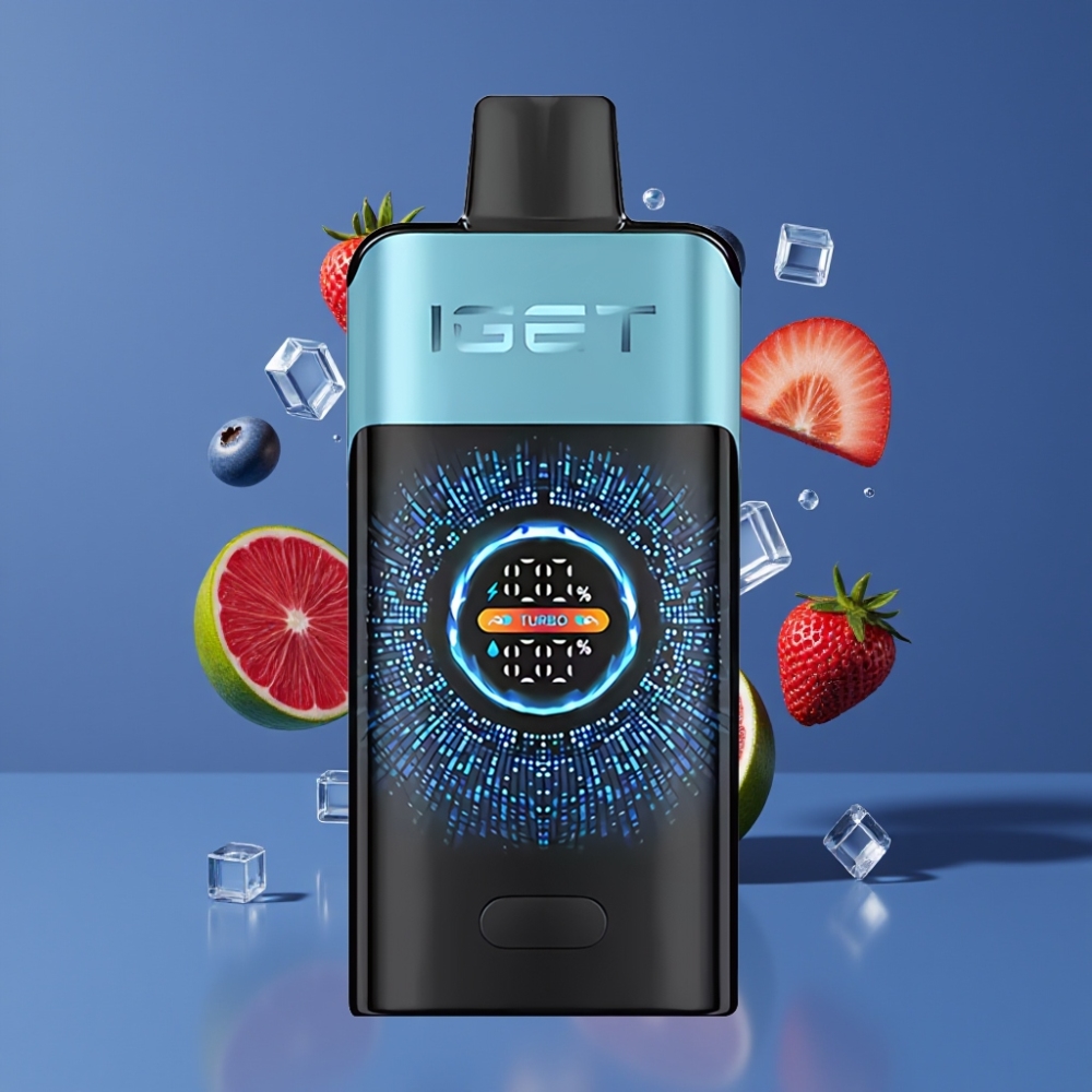 IGET ONE 12000 Puffs New Zealand Wholesale Disposable Vape Blueberry Ice with 2700mAh Battery & Large Curved Color Screen