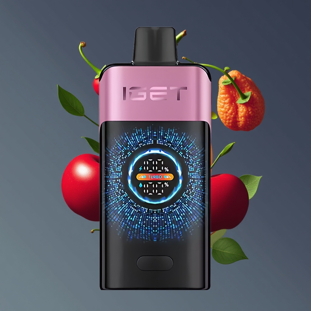 IGET ONE 12000 Puffs New Zealand Wholesale Disposable Vape Cherry Monster with 2700mAh Battery & Large Curved Screen