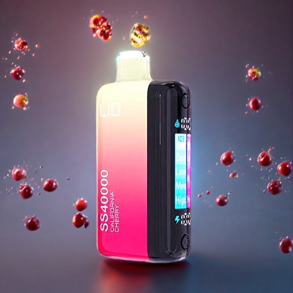 IJOY LIO SS40000 Disposable Vape New Zealand Wholesale 40000 Puffs 22ML Adjustable Airflow California Cherry