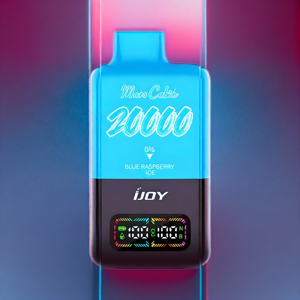 IJOY Mars Cabin 20000 Puffs Disposable Vape New Zealand Wholesale 20ML 50mg Blue Raspberry Ice Dual Mesh Coil TYPE-C Charging