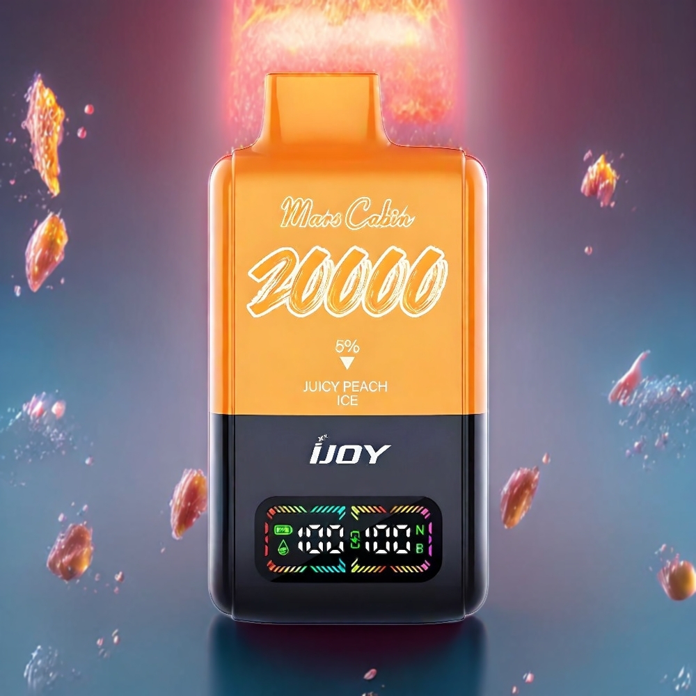 IJOY Mars Cabin 20000 Puffs New Zealand Wholesale Disposable Vape Juicy Peach Ice with 20ML E-liquid & 850mAh Charging Station