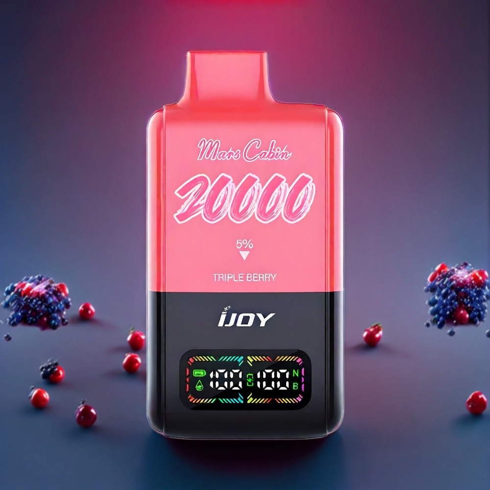 IJOY Mars Cabin 20000 Puffs New Zealand Wholesale Disposable Vape Triple Berry 20ML 50mg Dual Mesh Coil TYPE-C Charging