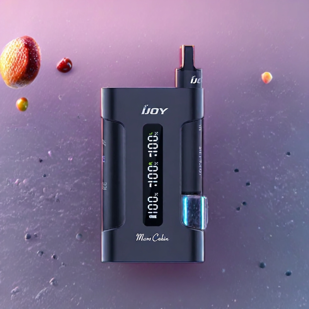 IJOY Mars Cabin 6000 Puffs Disposable Vape Black with Charging Case & 2 Pod Kits New Zealand Wholesale