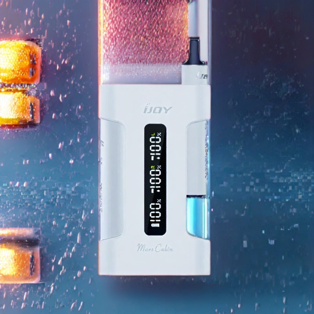 IJOY Mars Cabin 6000 Puffs Disposable Vape White New Zealand Wholesale with 2x5ML E-liquid & 1000mAh Charging Case