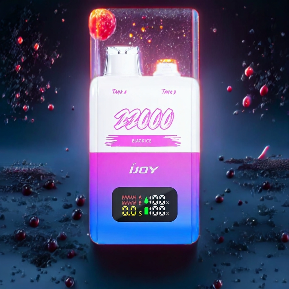 IJOY SD 22000 Puffs Disposable Vape Black Ice New Zealand Wholesale 15ML x 2 Type-C Charging 650mAh
