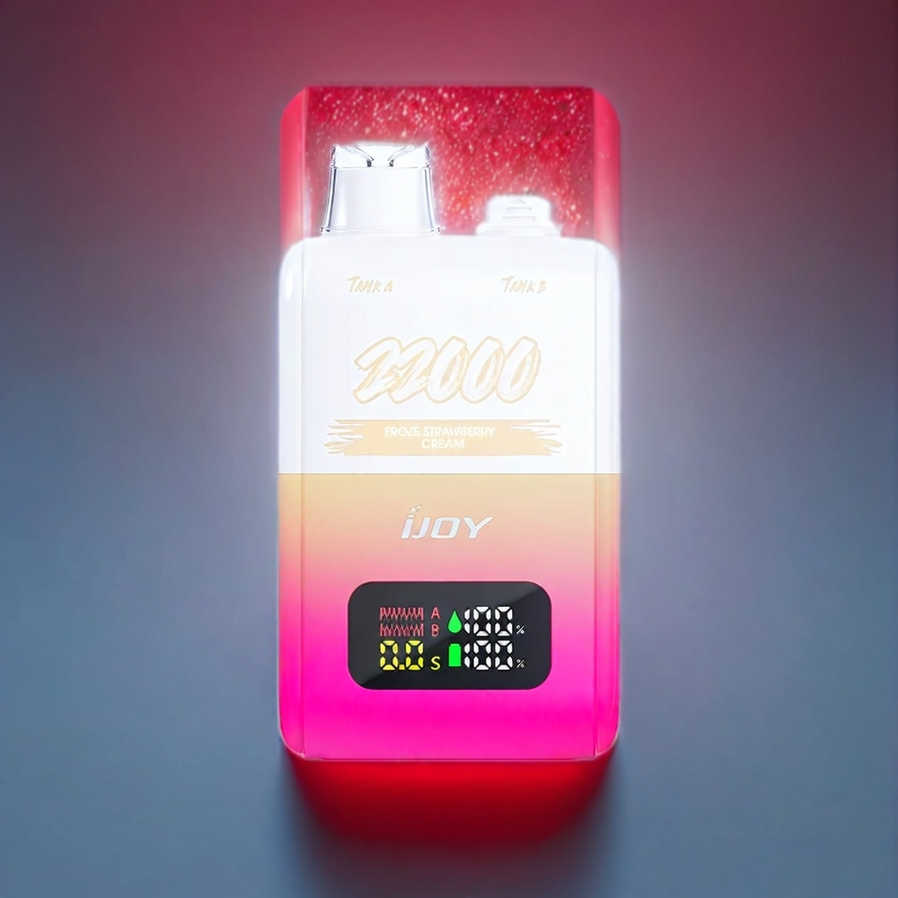 IJOY SD 22000 Puffs Disposable Vape New Zealand Wholesale Frozen Strawberry Cream 15ML+15ML 650mAh Type-C Charging