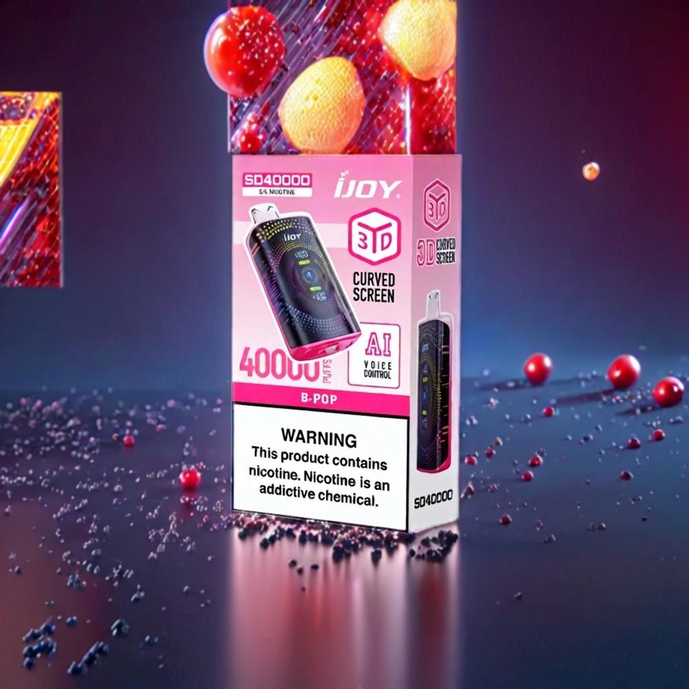 IJOY SD 40000 Puffs Disposable Vape B Pop New Zealand Wholesale 20ML 5% Nicotine Adjustable Airflow Type-C