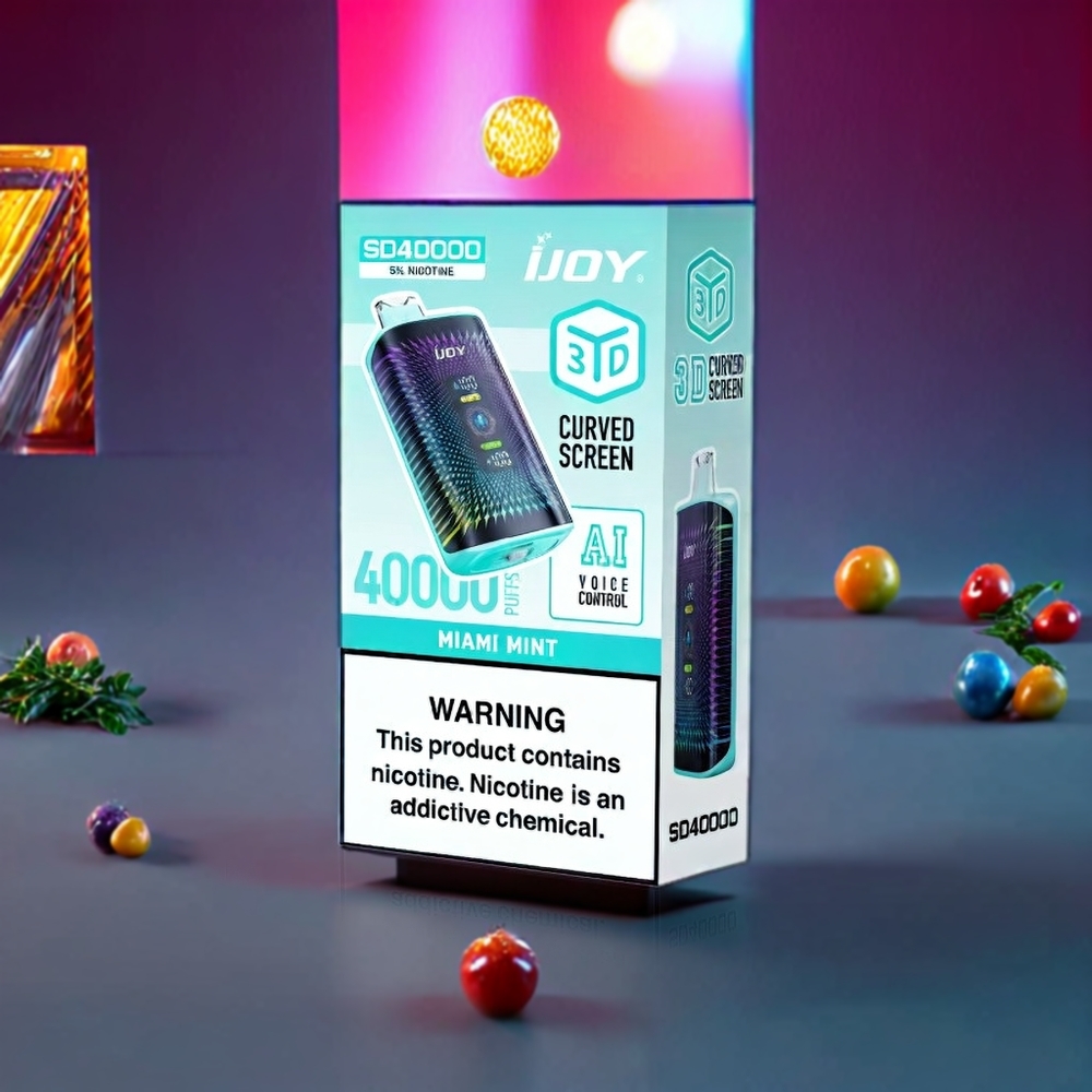 IJOY SD 40000 Puffs Disposable Vape New Zealand Wholesale Miami Mint 20ML 5% Nicotine Dual Mesh Coil