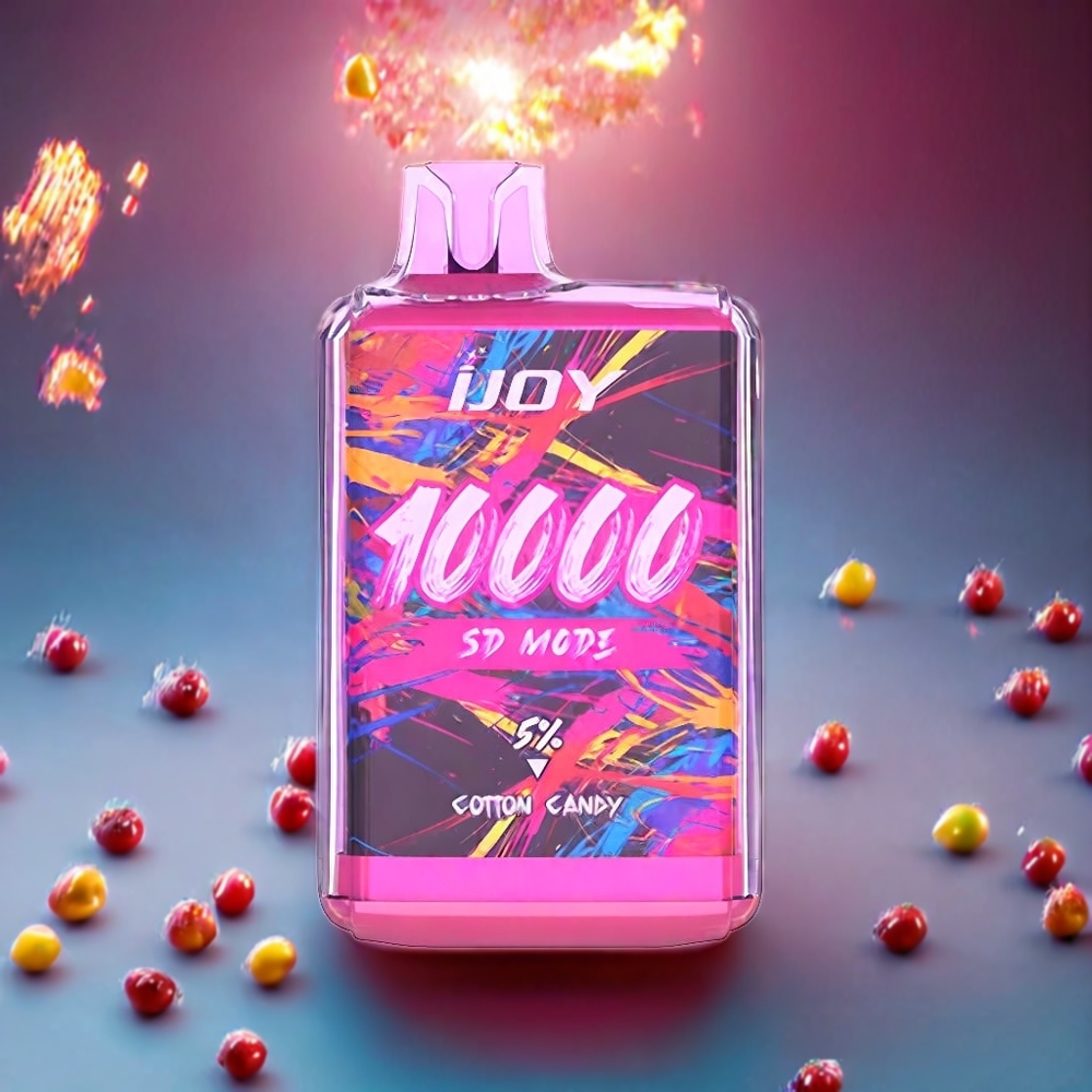IJOY SD10000 Disposable Vape Cotton Candy 20ml 5% Nicotine New Zealand Wholesale