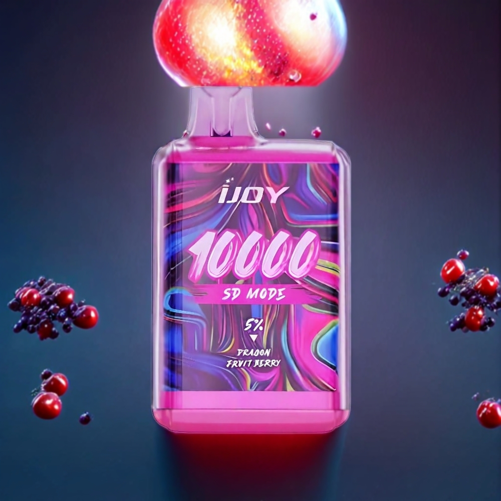 IJOY SD10000 Disposable Vape New Zealand Wholesale 20ml 5% Nicotine Dragon Fruit Berry 650mAh Type-C