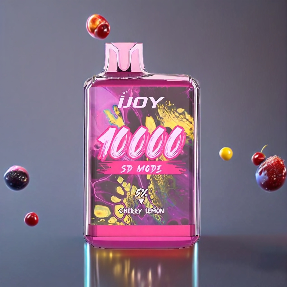 IJOY SD10000 New Zealand Wholesale Disposable Vape Cherry Lemon 20ml 5% Nicotine 10000 Puffs Type-C Charging
