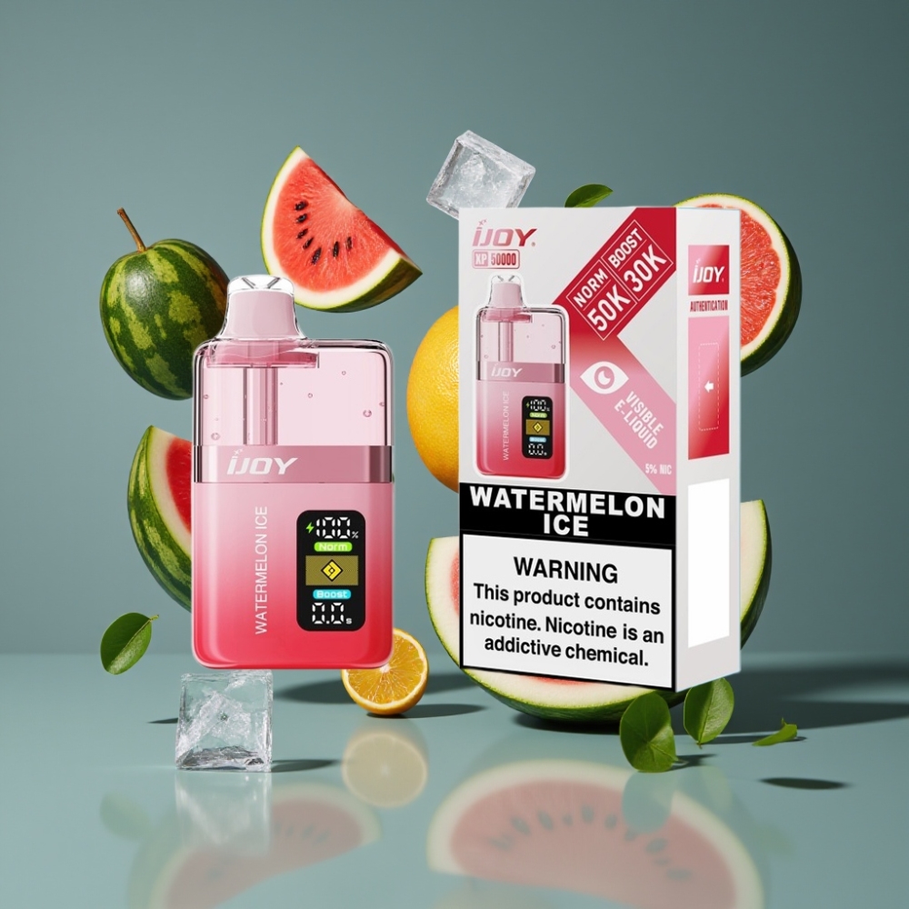 IJOY XP50000 Disposable Vape 50000 Puffs 50mg 1000mAh Type-C Adjustable Airflow Watermelon Ice New Zealand Wholesale