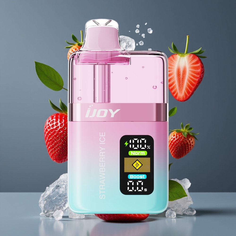IJOY XP50000 Disposable Vape Strawberry Ice New Zealand Wholesale 0.4ohm Dual Mesh 50000 Puffs 50mg 1000mAh Type-C Adjustable Airflow