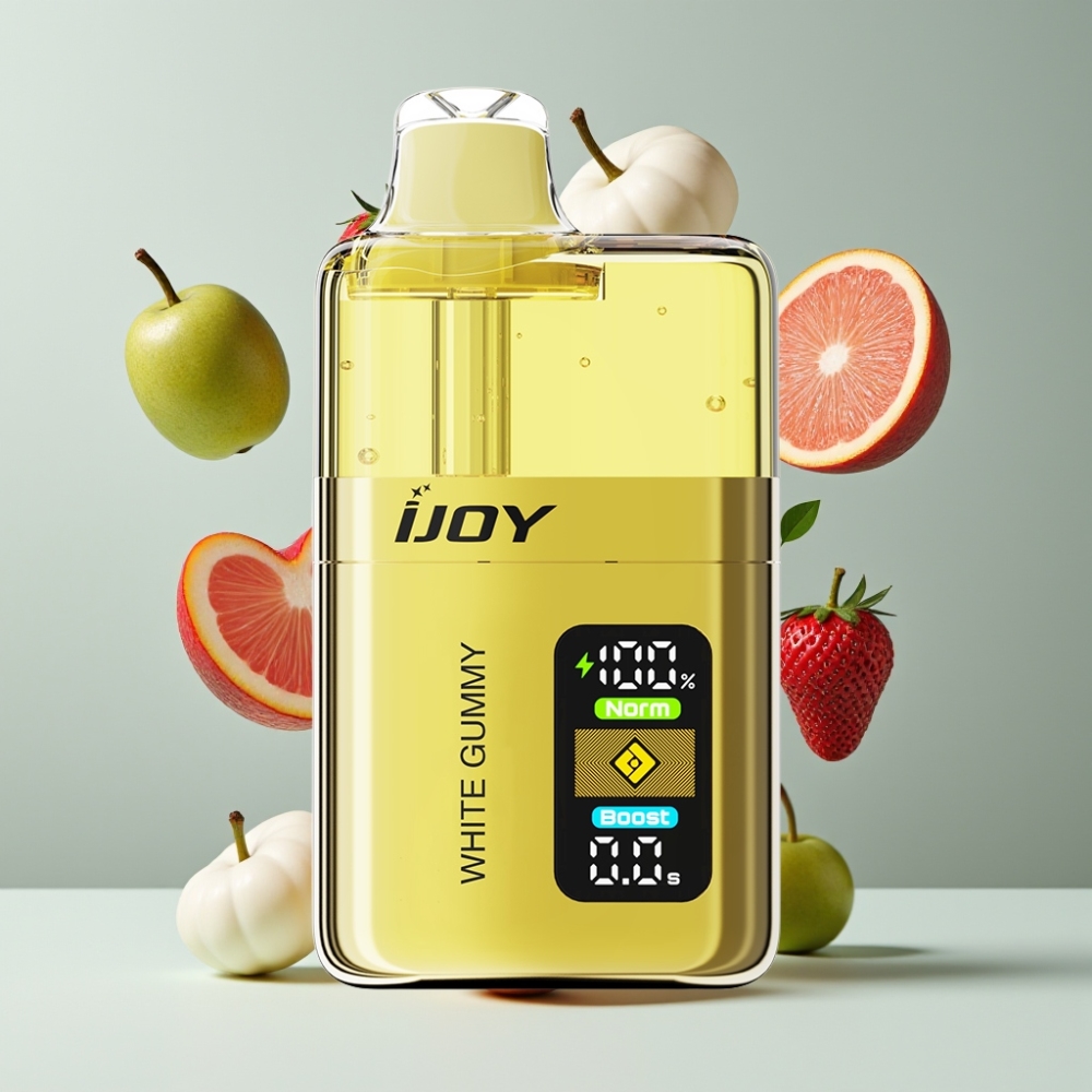 IJOY XP50000 Disposable Vape White Gummy New Zealand Wholesale 50000 Puffs 50mg 1000mAh Type-C Adjustable Airflow
