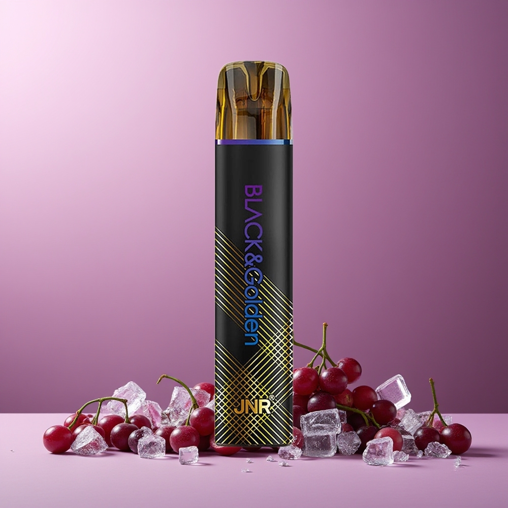 JNR Black&Golden 800 Puffs 550mAh 2ml Disposable Vape Grape Ice New Zealand Wholesale