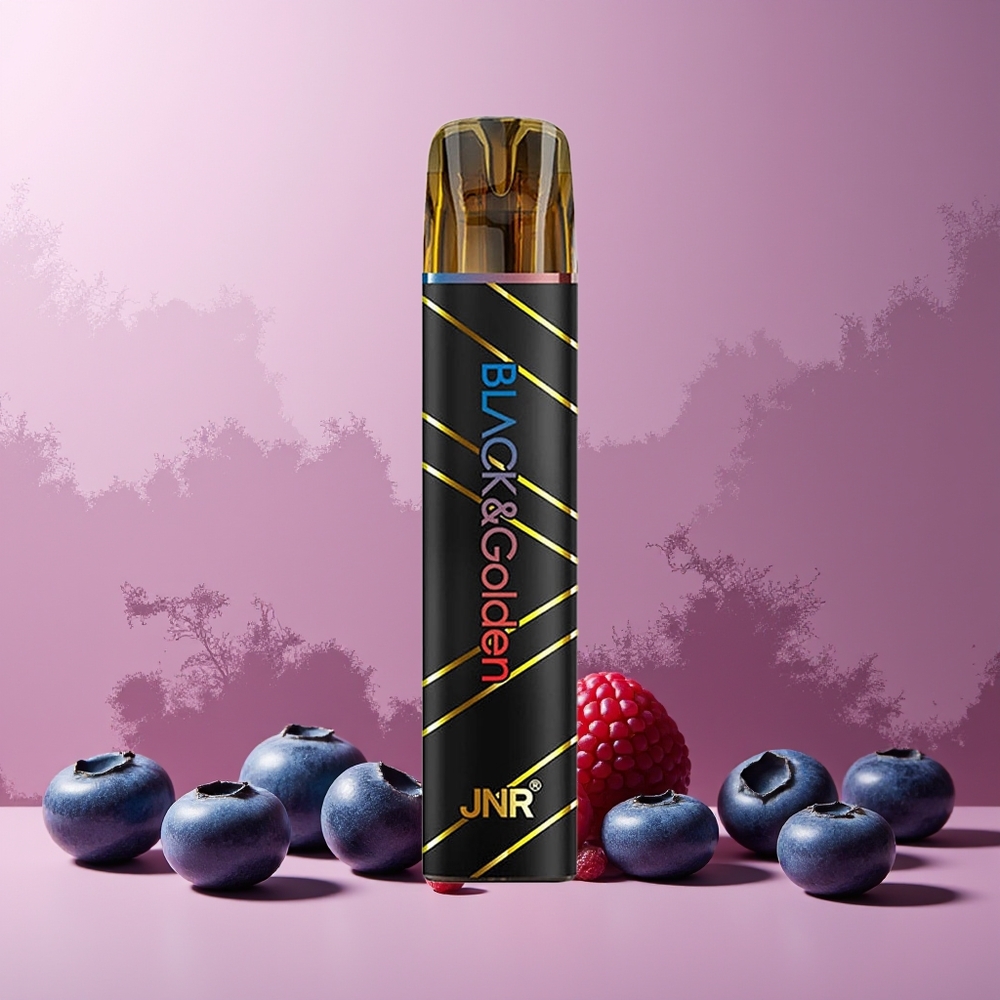 JNR Black&Golden 800 Puffs 550mAh 2ml TPD 2% Disposable Vape Blueberry Sour Raspberry New Zealand Wholesale