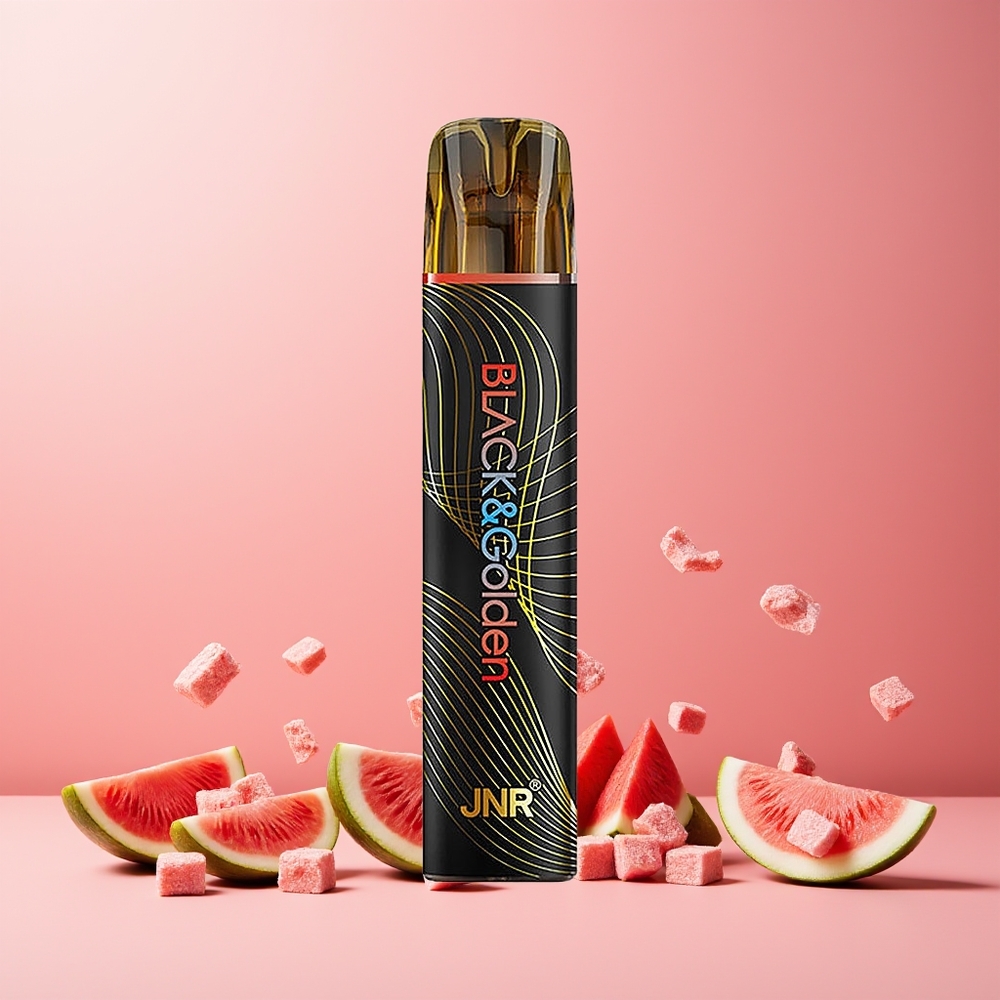 JNR Black&Golden 800 Puffs 550mAh 2ml TPD 2% New Zealand Wholesale Disposable Vape Watermelon Ice