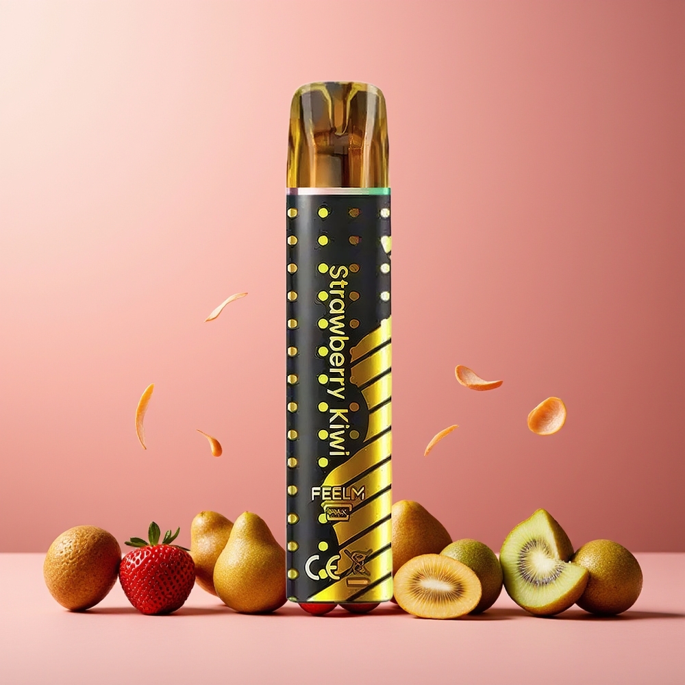 JNR Black&Golden 800 Puffs 550mAh 2ml TPD Disposable Vape Strawberry Kiwi New Zealand Wholesale