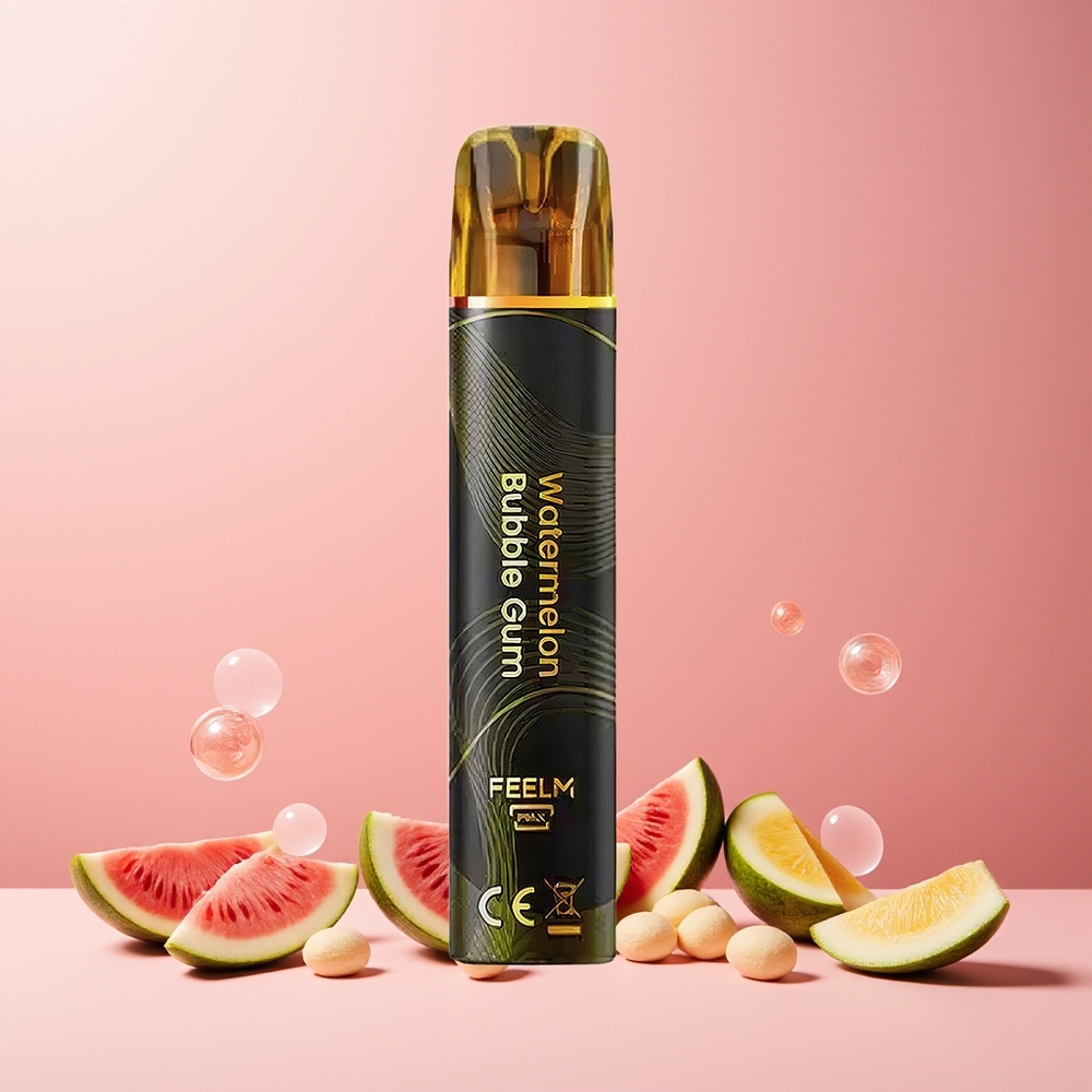 JNR Black&Golden 800 Puffs 550mAh 2ml TPD Disposable Vape Watermelon Bubble Gum New Zealand Wholesale