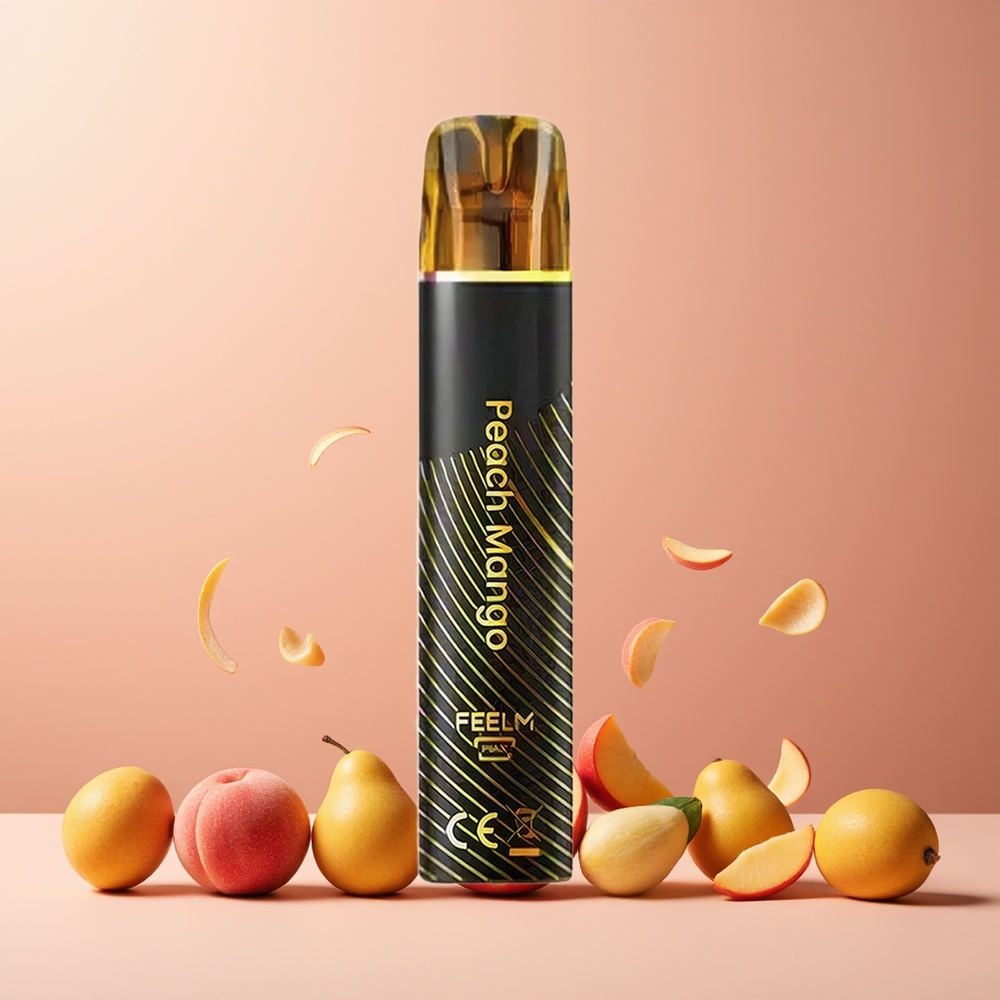 JNR Black&Golden 800 Puffs 550mAh 2ml TPD Peach Mango Disposable Vape New Zealand Wholesale