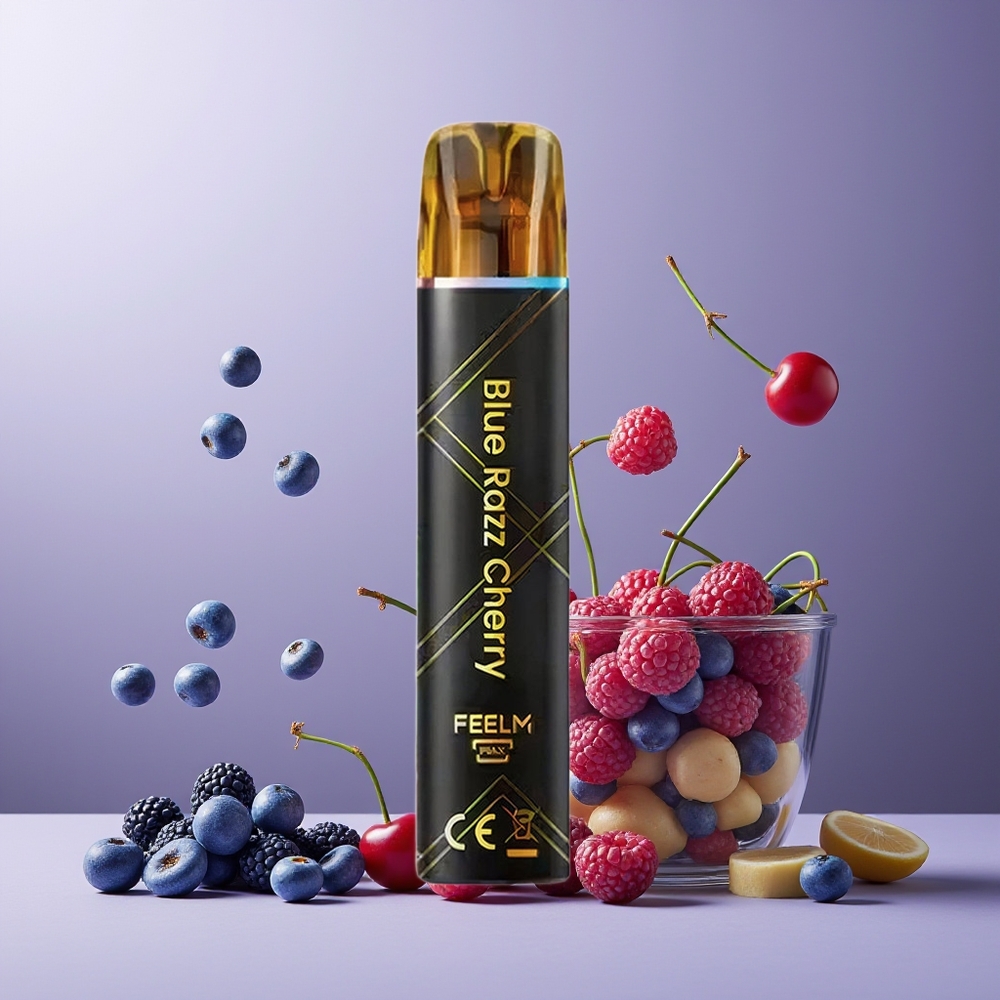 JNR Black&Golden New Zealand Wholesale 800 Puffs 2% Blue Razz Cherry Disposable Vape
