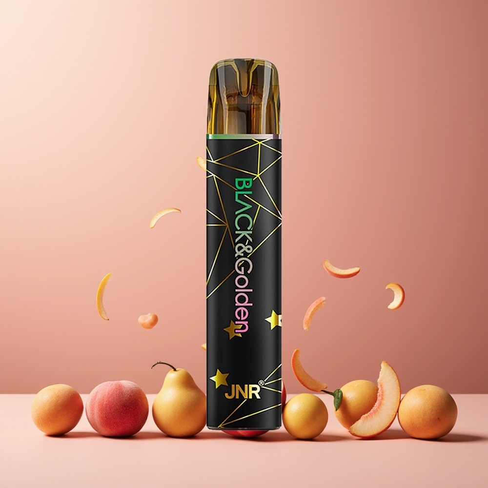 JNR Black&Golden New Zealand Wholesale 800 Puffs 2ml 2% Nicotine Peach Disposable Vape