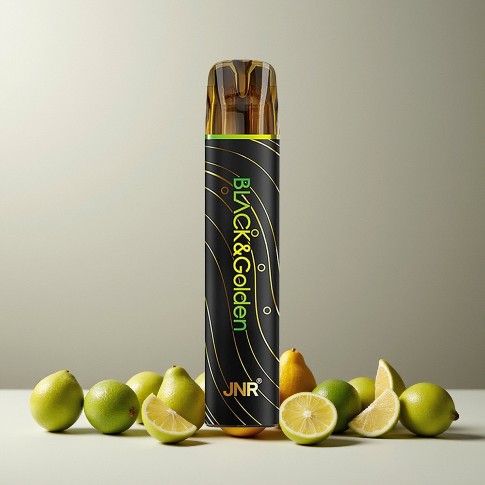 JNR Black&Golden New Zealand Wholesale 800 Puffs 550mAh 2ml TPD 2% Lemon Lime Disposable Vape