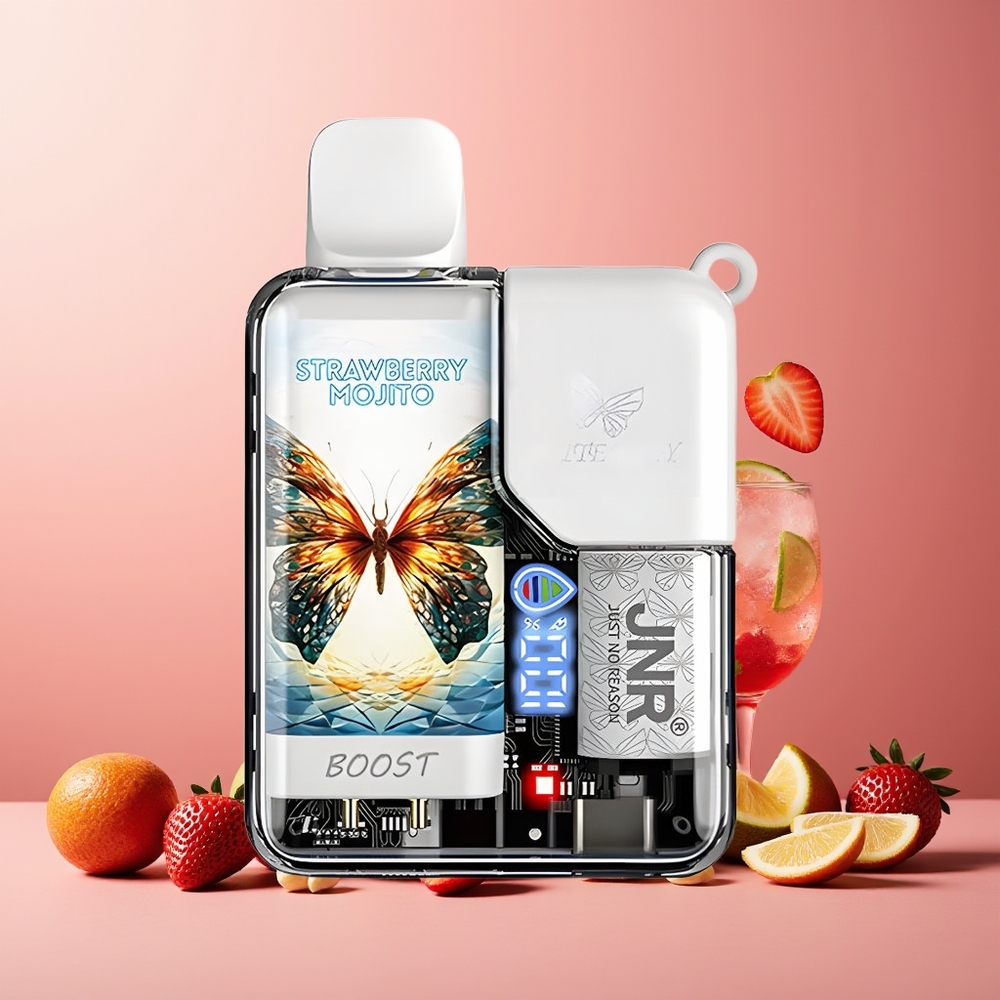 JNR Butterfly 8500 Puffs 15ml 1200mAh Disposable Vape Strawberry Mojito New Zealand Wholesale
