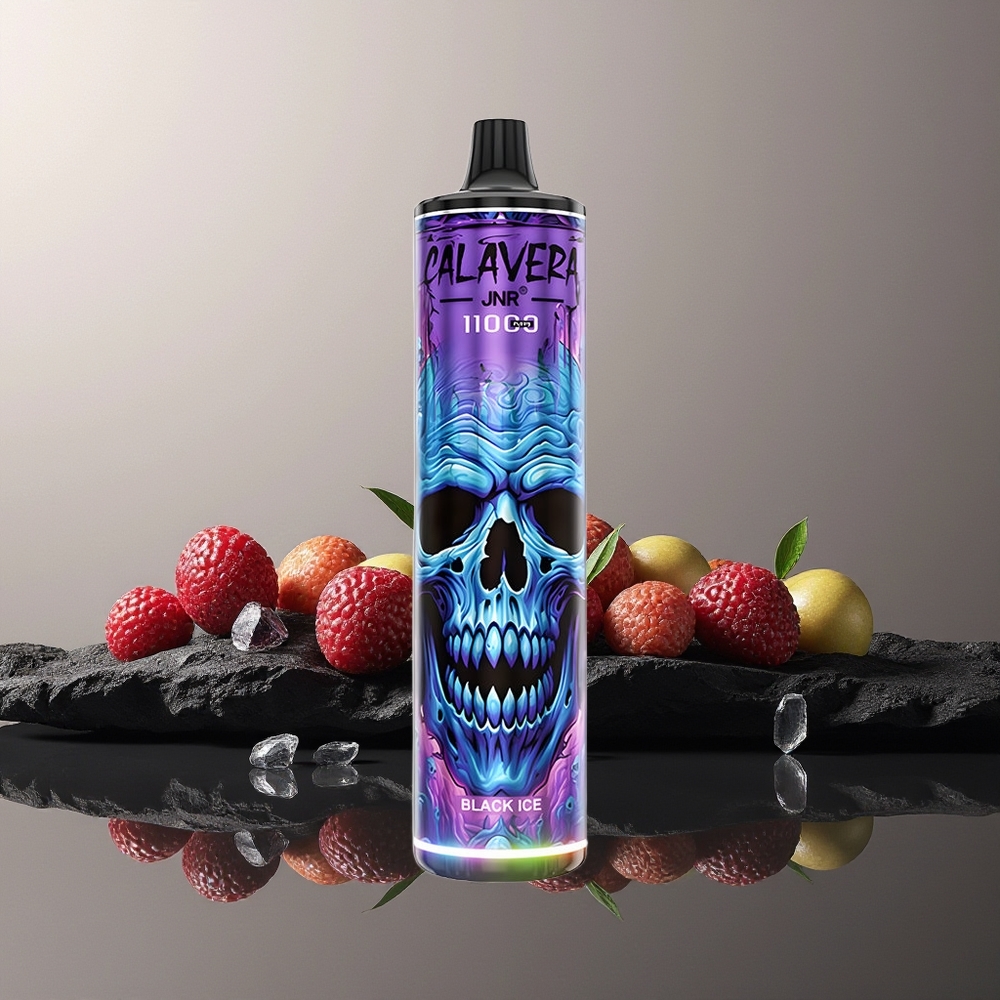 JNR Calavera 11000 Puffs Disposable Vape Black Ice New Zealand Wholesale with Type-C 850mAh 21ml 1.0ohm Mesh 0-5% Nicotine