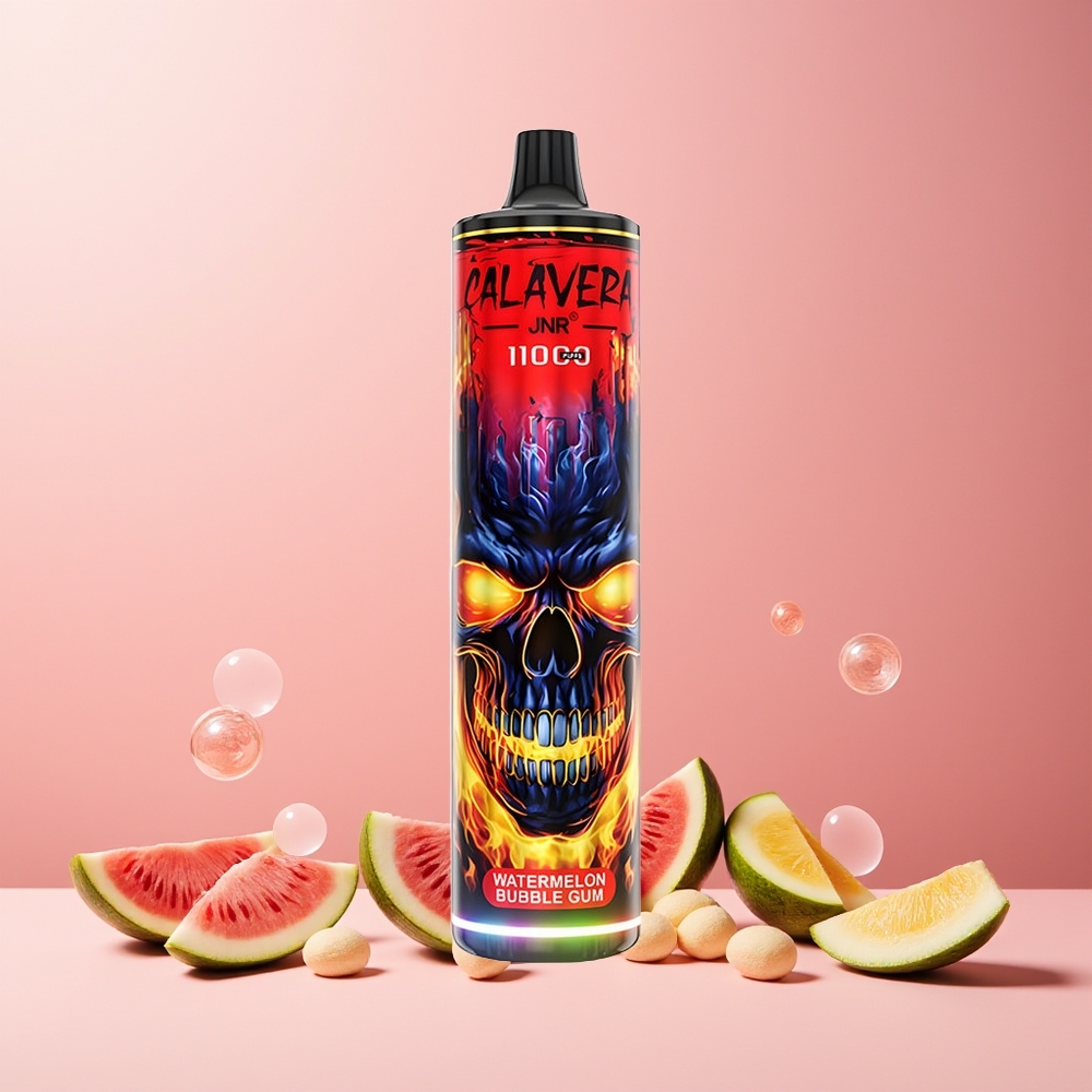 JNR Calavera 11000 Puffs Disposable Vape Watermelon Bubble Gum New Zealand Wholesale with 850mAh Battery 21ml E-Liquid 1.0ohm Mesh Coil