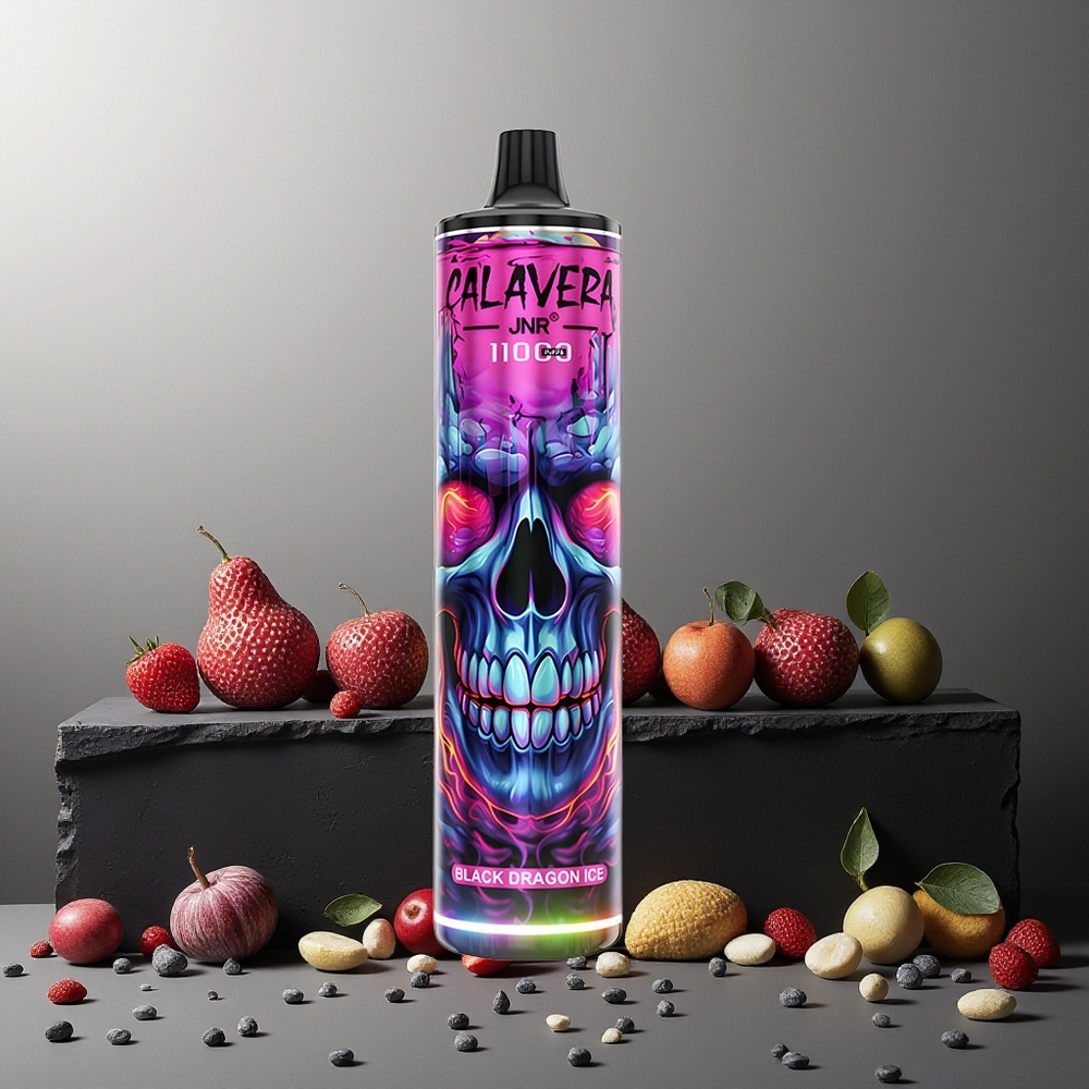JNR Calavera 11000 Puffs New Zealand Wholesale Disposable Vape Black Dragon Ice with 850mAh Battery & 21ml E-Liquid