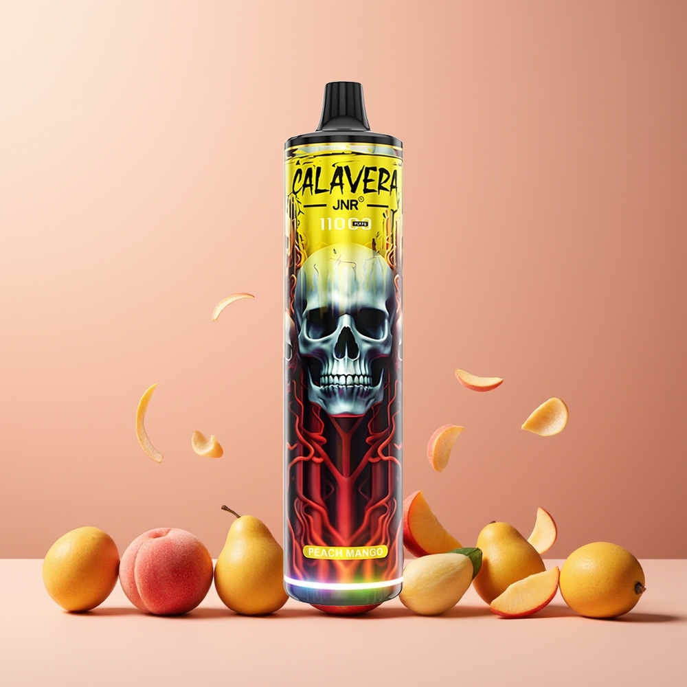 JNR Calavera 11000 Puffs New Zealand Wholesale Disposable Vape Peach Mango 850mAh 21mL 1.0ohm Mesh 0/2/5% Nic