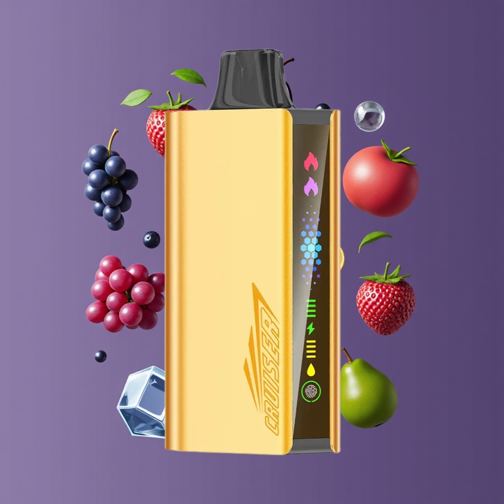 JNR Cruiser 12000 Puffs Built-in 3500mAh Battery 25ml E-liquid No-Charge Disposable Vape Grape Ice New Zealand Wholesale
