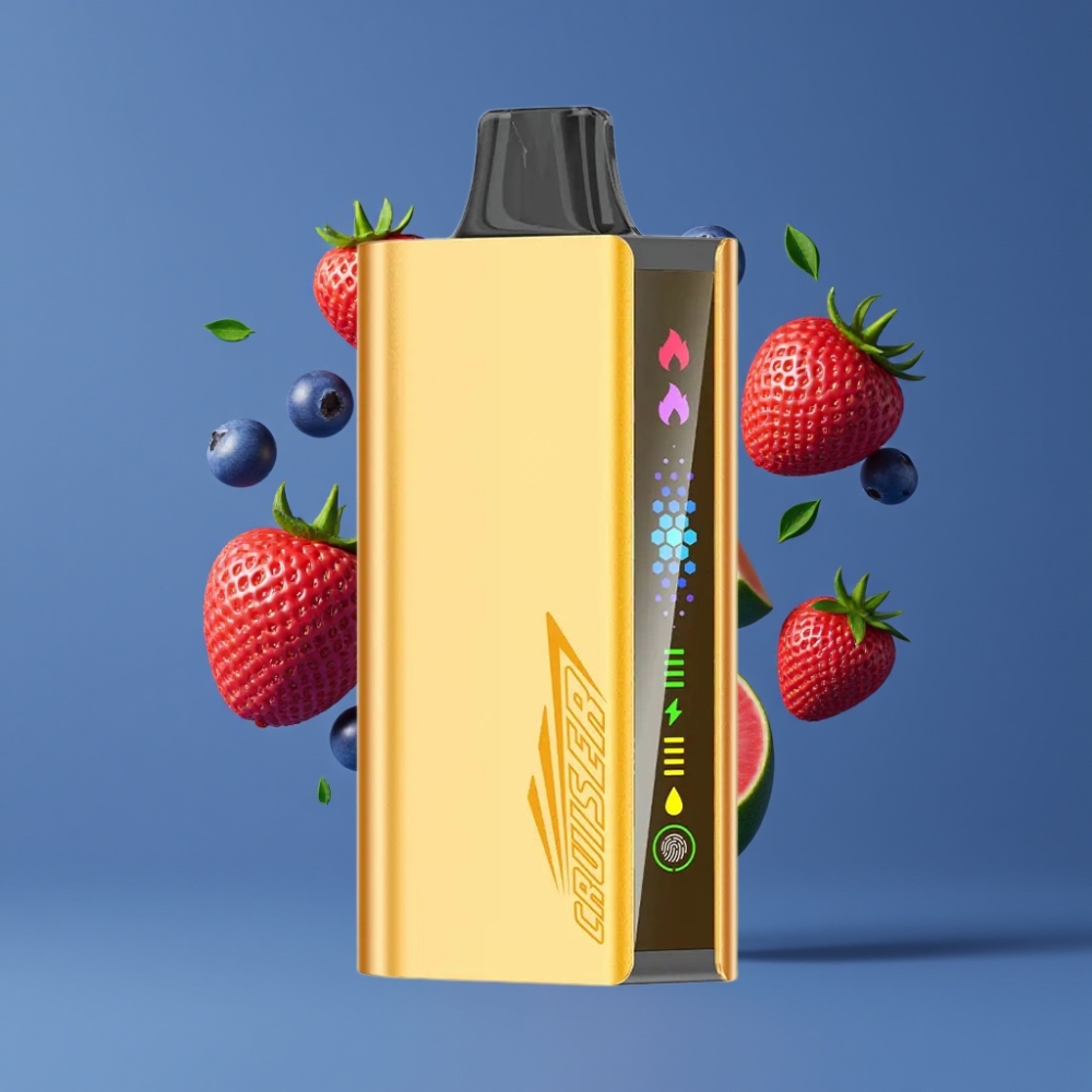 JNR Cruiser 12000 Puffs No-Charge Disposable Vape Built-in 3500mAh Battery 25ml E-liquid Dual Mesh Coil Blueberry Blast New Zealand Wholesale