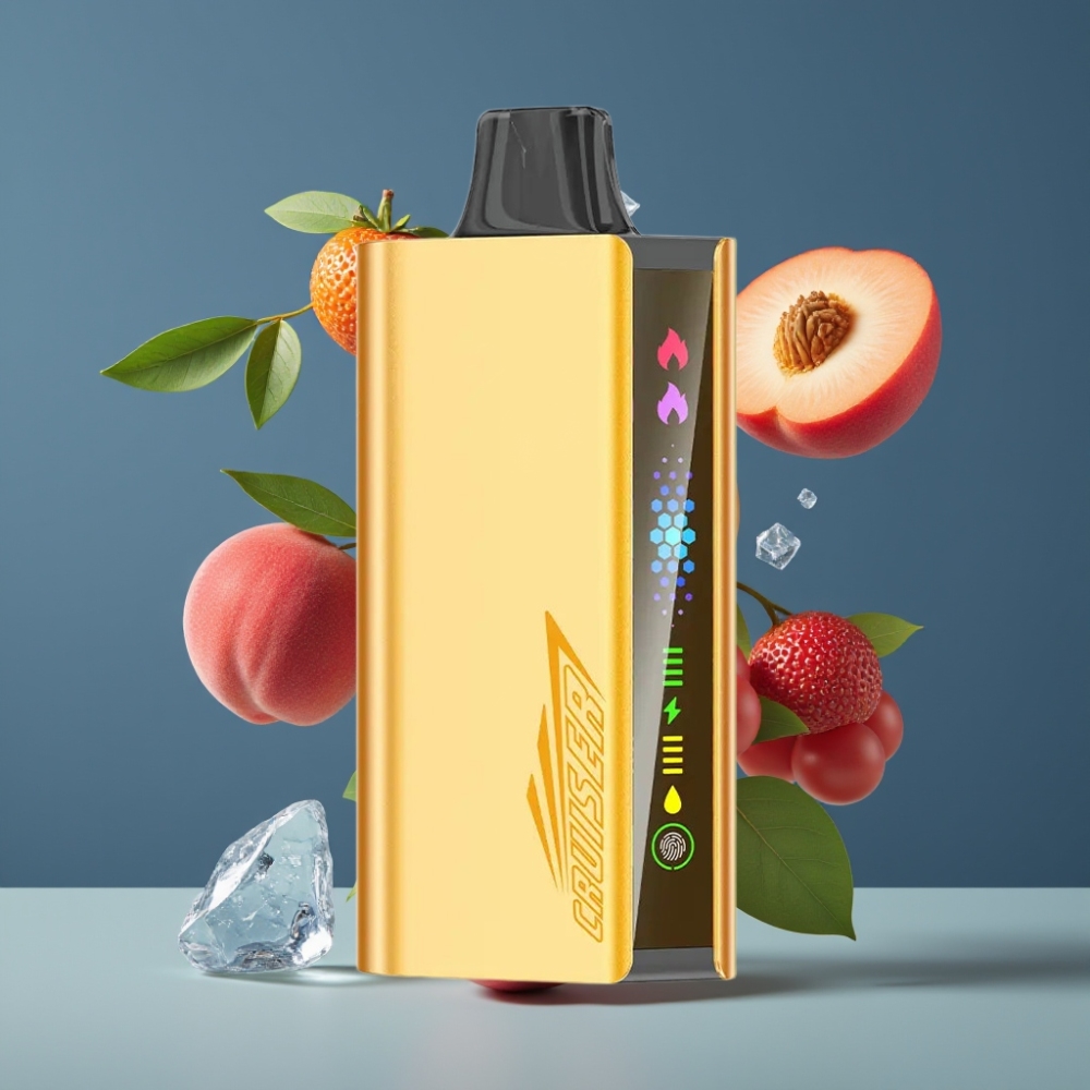 JNR Cruiser 12000 Puffs No-Charge Disposable Vape Peach Ice New Zealand Wholesale with Built-in 3500mAh Battery & 25ml E-liquid