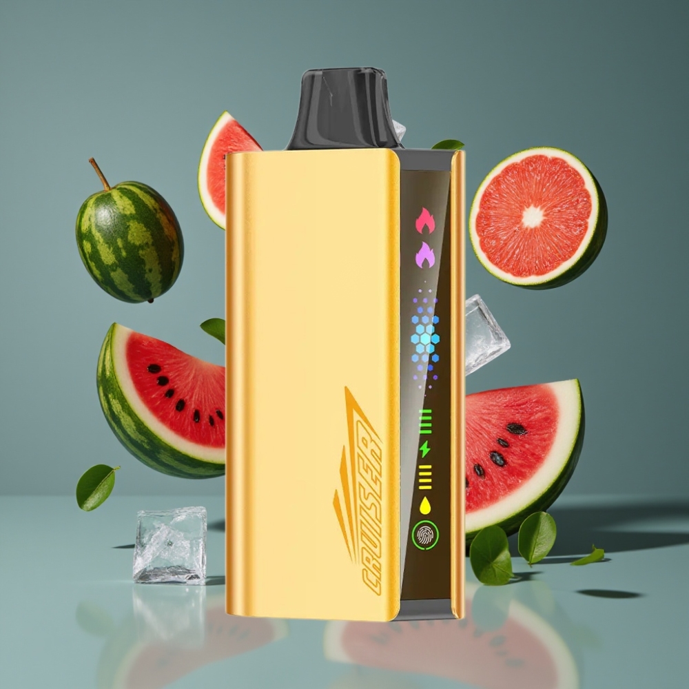JNR Cruiser 12000 Puffs No-Charge Disposable Vape Watermelon Ice New Zealand Wholesale with 3500mAh Battery & Animation Screen