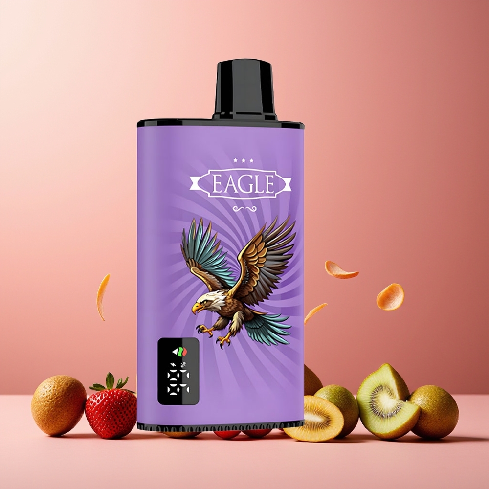 JNR EAGLE Smart 23000 Puffs Disposable Vape Strawberry Kiwi New Zealand Wholesale Digital Screen 1.0ohm Mesh Coil 750mAh Battery